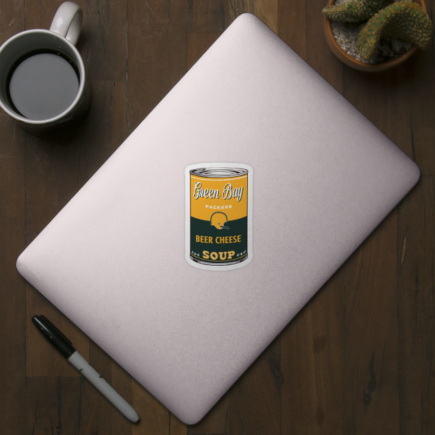 Green Bay Packers Soup Can by Rad Love